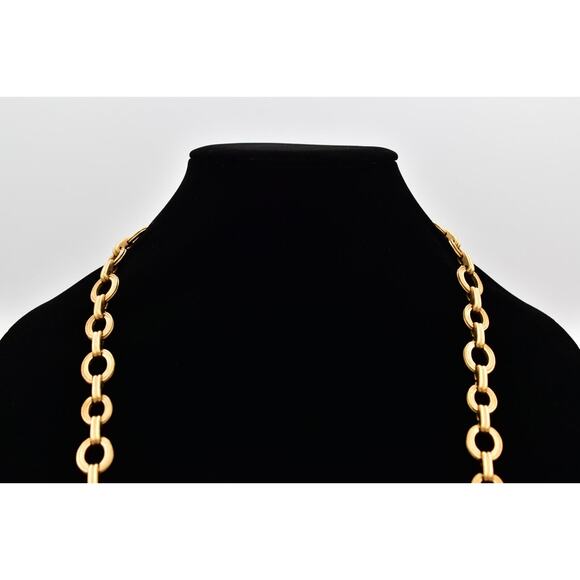 Monet for YSL Vintage Cabochon Necklace Purple Fuchsia Chunky Signed 1980s BinK - Picture 5 of 16